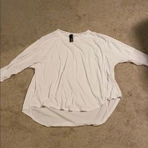 NWT Bobi Los Angeles White Quarter Sleeve Tee Sz S